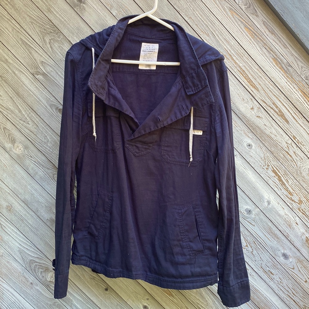 All Saints Hooded Navy Style Pullover - Sz M